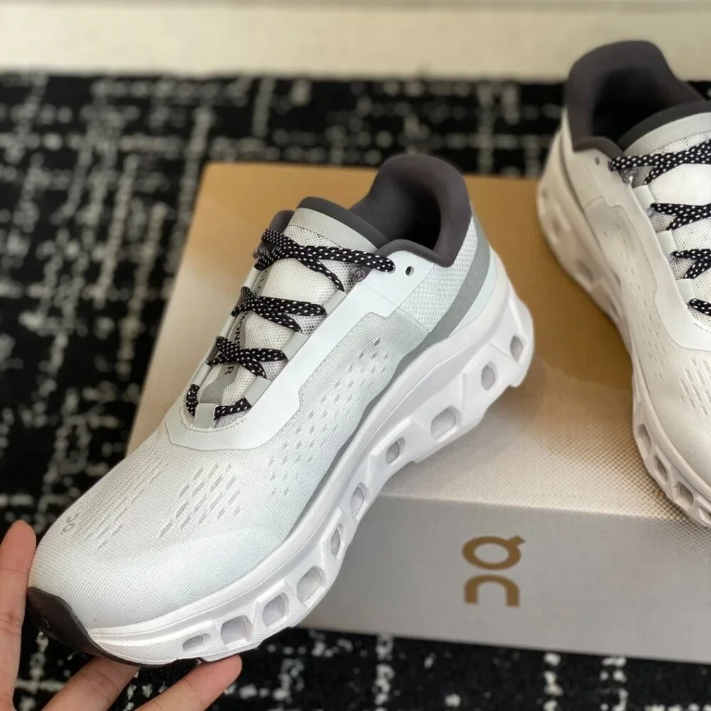 On Running White and Gray Cloudtec Women's Ankle Sneakers - Picture 6 of 9